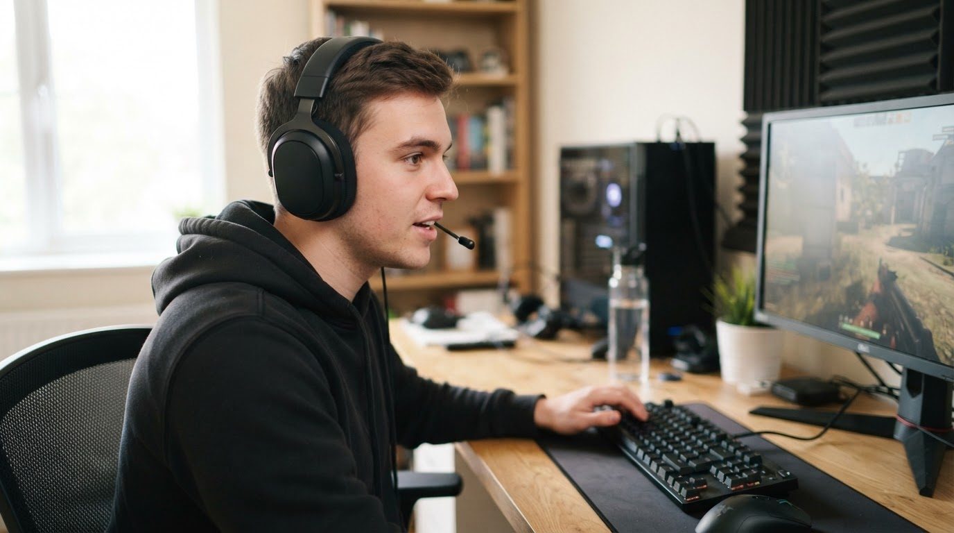 Audífonos gamer inalámbricos con micrófono retráctil y almohadillas acolchadas